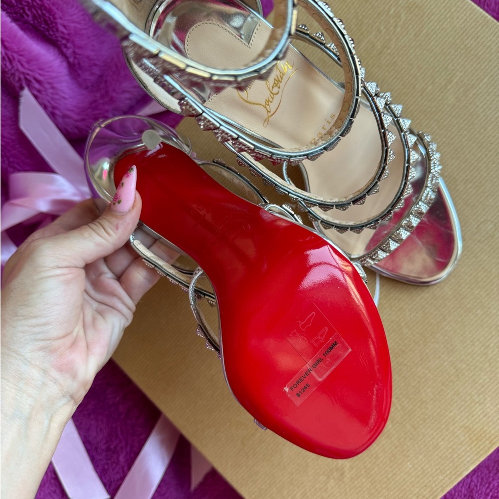 CHRISTIAN LOUBOUTIN
Forever Girl 100 Red Sole Sandals - Picture 7 of 7